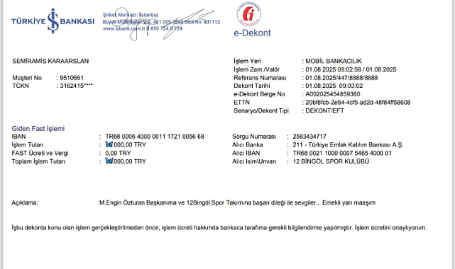 Maaşının Yarısını 12 Bingölspor’a Bağışladı