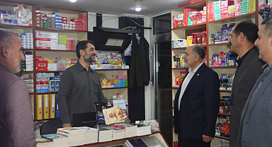 HÜDA PAR'dan Hacı Hıdır Cami pasaj esnafına ziyaret