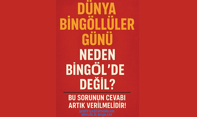 “Dünya Bingöllüler Günü Neden Bingöl’de Kutlanmıyor?” Tepkiler Büyüyor