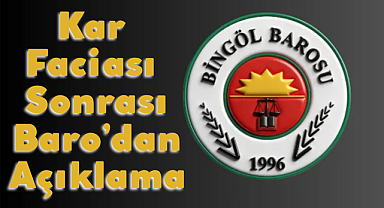 Kar Faciası Sonrası Baro’dan Açıklama