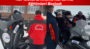Kar Motorlu Arama Kurtarma Eğitimleri Başladı