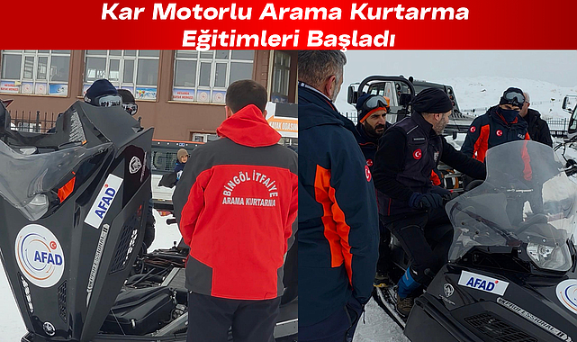 Kar Motorlu Arama Kurtarma Eğitimleri Başladı