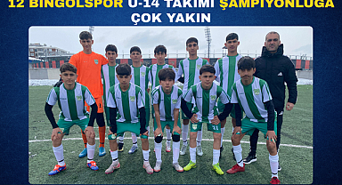 12 Bingölspor U-14 Takımı Şampiyonluğa Çok Yakın