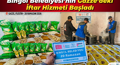 Bingöl Belediyesi’nin Gazze’deki İftar Hizmeti Başladı