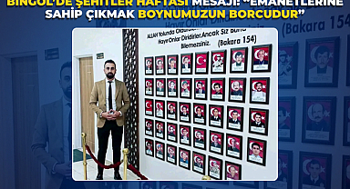 Bingöl’de Şehitler Haftası Mesajı: “Emanetlerine Sahip Çıkmak Boynumuzun Borcudur”