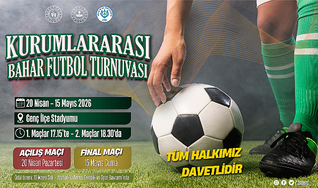 GENÇ’TE FUTBOL HEYECANI BAŞLIYOR: KURUMLAR ARASI TURNUVA İÇİN GERİ SAYIM