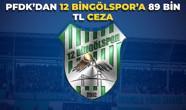 PFDK’dan 12 Bingölspor’a 89 Bin TL Ceza