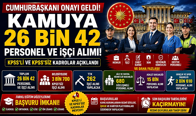 KAMUYA DEV PERSONEL ALIMI BAŞLIYOR!
