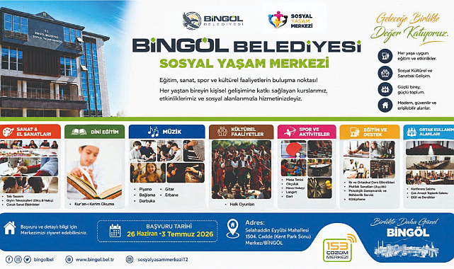 Bingöl Belediyesi Yaz Kursları Kayıtları Başladı