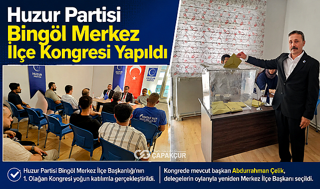 Huzur Partisi Bingöl Merkez İlçe Kongresi Yapıldı