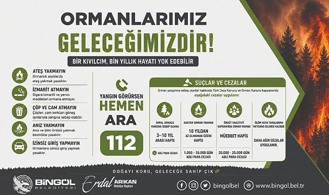 İTFAİYE'DEN ORMAN YANGINI UYARISI