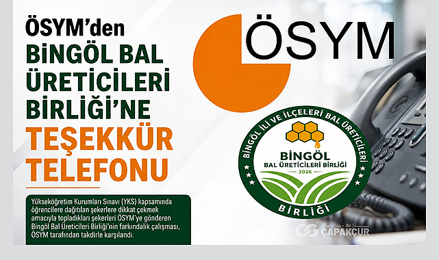ÖSYM’den Bingöl Bal Üreticileri Birliği’ne Teşekkür Telefonu