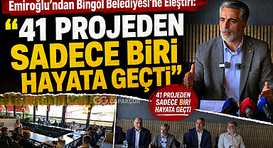 Emiroğlu'ndan Bingöl Belediyesi'ne Eleştiri:
