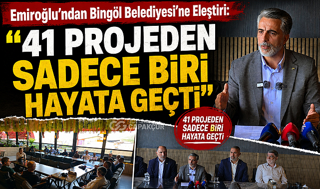 Emiroğlu'ndan Bingöl Belediyesi'ne Eleştiri: