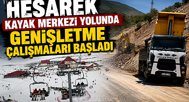 Hesarek Kayak Merkezi Yolunda Genişletme Çalışmaları Başladı