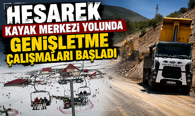 Hesarek Kayak Merkezi Yolunda Genişletme Çalışmaları Başladı