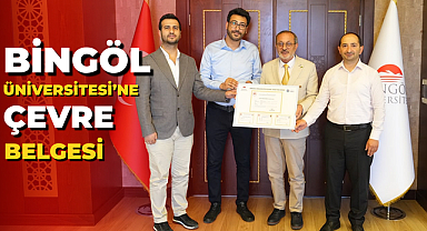 Bingöl Üniversitesi’ne Çevre Belgesi