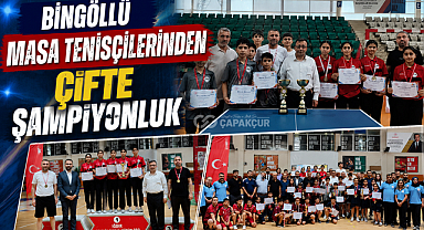 Bingöllü Masa Tenisçilerinden Çifte Şampiyonluk