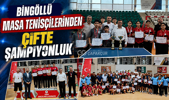 Bingöllü Masa Tenisçilerinden Çifte Şampiyonluk