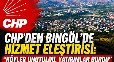 CHP'den Bingöl'de Hizmet Eleştirisi: