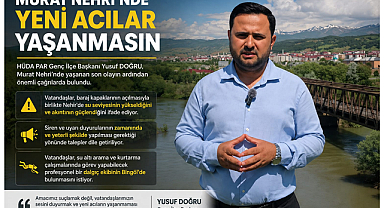 HÜDA PAR Genç İlçe Başkanı Doğru’dan Murat Nehri İçin Tedbir Çağrısı