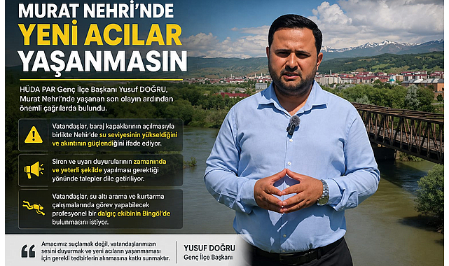 HÜDA PAR Genç İlçe Başkanı Doğru’dan Murat Nehri İçin Tedbir Çağrısı