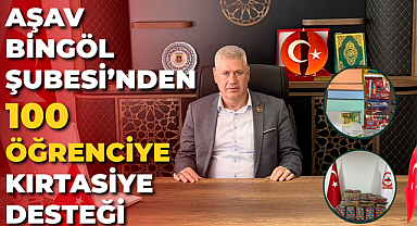 AŞAV Bingöl Şubesi’nden 100 Öğrenciye Kırtasiye Desteği