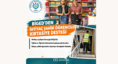 BİGED’DEN ÖĞRENCİLERE KIRTASİYE DESTEĞİ