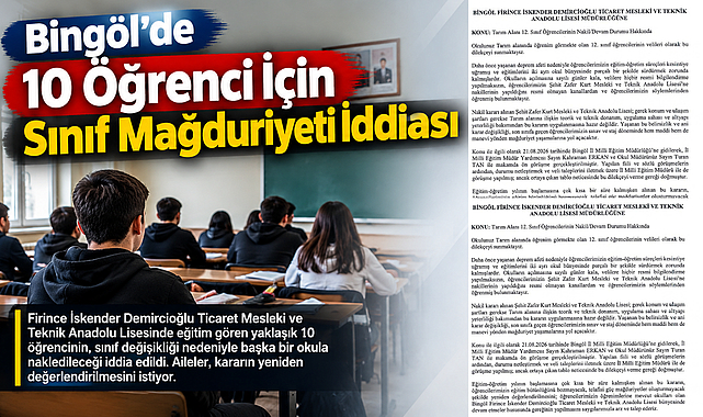 Bingöl’de 10 Öğrenci İçin Sınıf Mağduriyeti İddiası