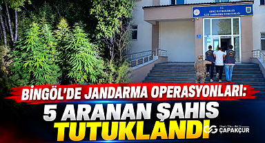 Bingöl’de Jandarma Operasyonları: 5 Aranan Şahıs Tutuklandı