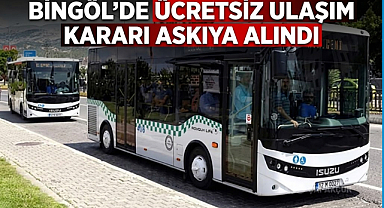 Bingöl’de Ücretsiz Ulaşım Kararı Askıya Alındı