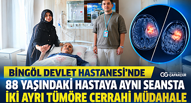 Bingöl Devlet Hastanesi’nde 88 Yaşındaki Hastaya Aynı Seansta İki Ayrı Tümöre Cerrahi Müdahale
