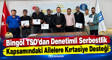 Bingöl TSO’dan Denetimli Serbestlik Kapsamındaki Ailelere Kırtasiye Desteği