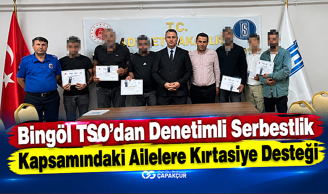 Bingöl TSO’dan Denetimli Serbestlik Kapsamındaki Ailelere Kırtasiye Desteği