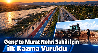 Genç’te Murat Nehri Sahili İçin İlk Kazma Vuruldu
