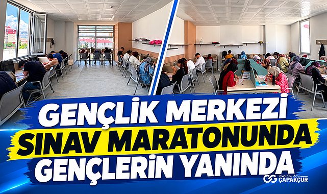 GENÇLİK MERKEZİ SINAV MARATONUNDA GENÇLERİN YANINDA