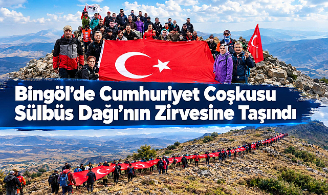 Bingöl’de Cumhuriyet Coşkusu Sülbüs Dağı’nın Zirvesine Taşındı