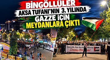 Bingöllüler Aksa Tufanı’nın 3. Yılında Gazze İçin Meydanlara Çıktı