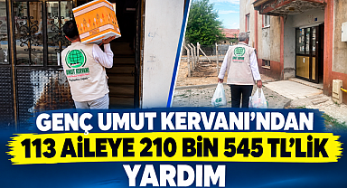 GENÇ UMUT KERVANI'NDAN 113 AİLEYE 210 BİN 545 TL'LİK YARDIM