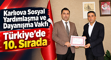 Karlıova Sosyal Yardımlaşma ve Dayanışma Vakfı Türkiye’de 10. Sırada