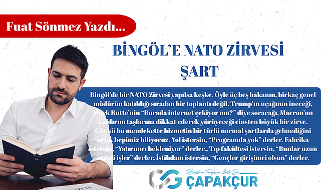 Bingöl'e NATO Zirvesi Şart