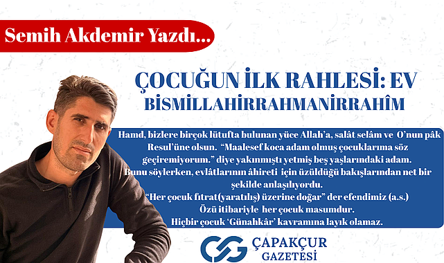 Çocuğun ilk rahlesi: Ev 