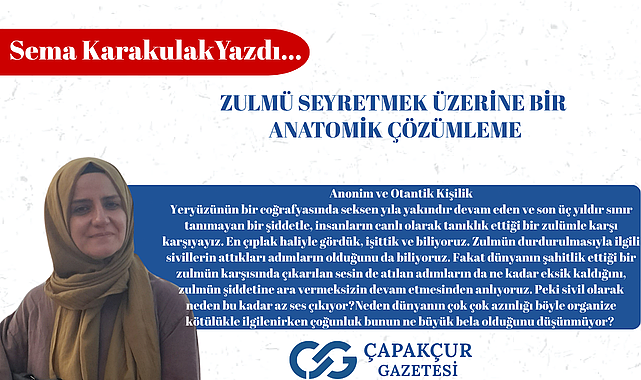 Zulmü Seyretmek Üzerine Bir Anatomik Çözümleme